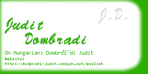 judit dombradi business card